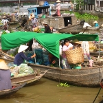 Auf dem Floating Market in Chau Doc / Mekong Delta / Vietnam