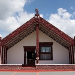 Versammlungshaus der Maoris im Whakarewarewa Thermal Village in Rotorua