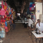 Schneidereibetrieb im Tempel in Madurai